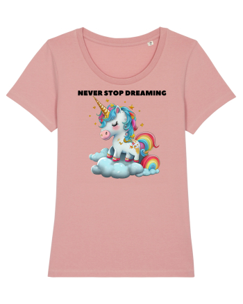 Unicorn dragut mesaj Never stop dreaming, design 1 Canyon Pink