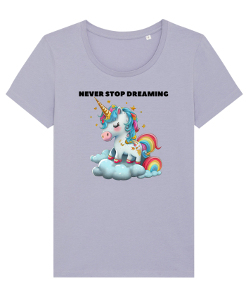 Unicorn dragut mesaj Never stop dreaming, design 1 Lavender