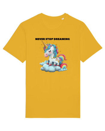 Unicorn dragut mesaj Never stop dreaming, design 1 Spectra Yellow