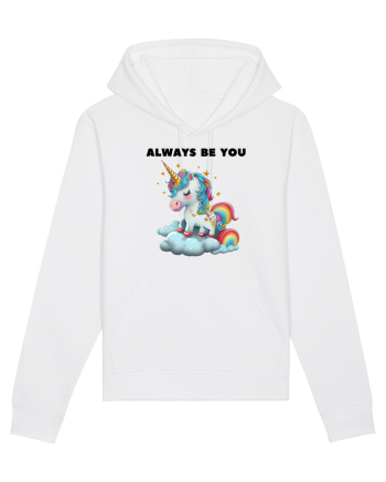 Unicorn mesaj ALWAYS BE YOU, design 1 White