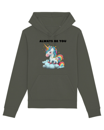 Unicorn mesaj ALWAYS BE YOU, design 1 Khaki