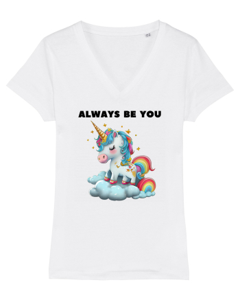Unicorn mesaj ALWAYS BE YOU, design 1 White