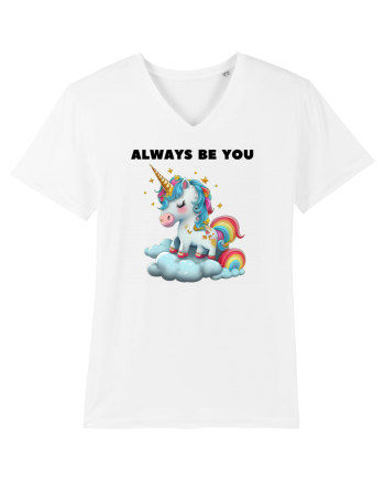 Unicorn mesaj ALWAYS BE YOU, design 1 White