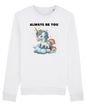 Unicorn mesaj ALWAYS BE YOU, design 1 White