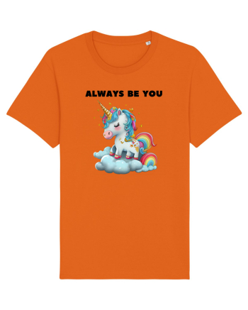 Unicorn mesaj ALWAYS BE YOU, design 1 Bright Orange