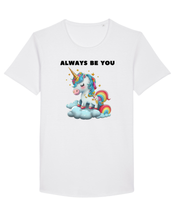 Unicorn mesaj ALWAYS BE YOU, design 1 White