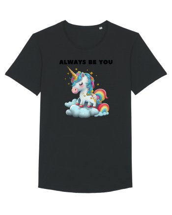 Unicorn mesaj ALWAYS BE YOU, design 1 Black