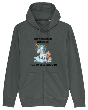 Unicorn Being a human is too complicated. Time to be a unicorn, design 1 Anthracite