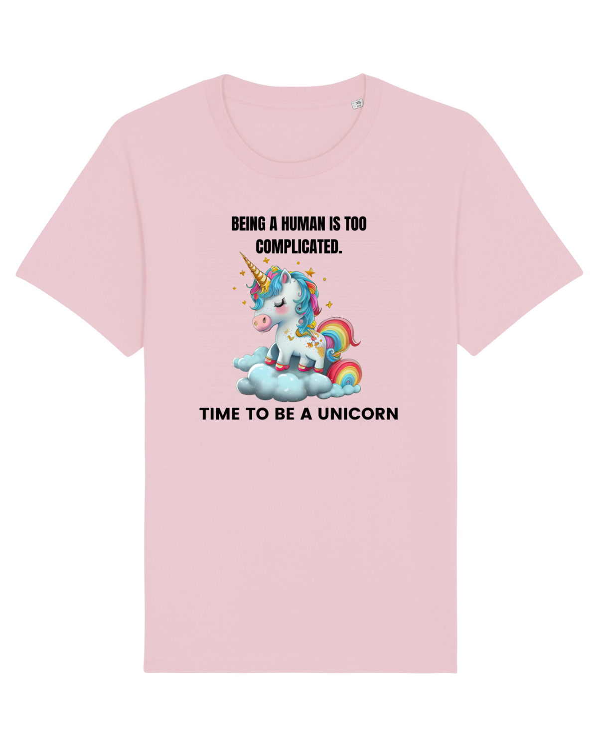 Tricou mânecă scurtă Unisex Rocker Cotton Pink