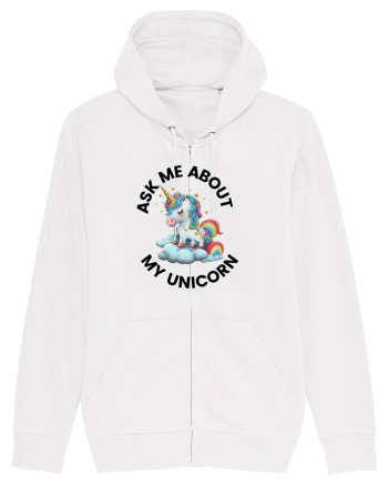 Unicorn Ask Me About My Unicorn , design 1 White