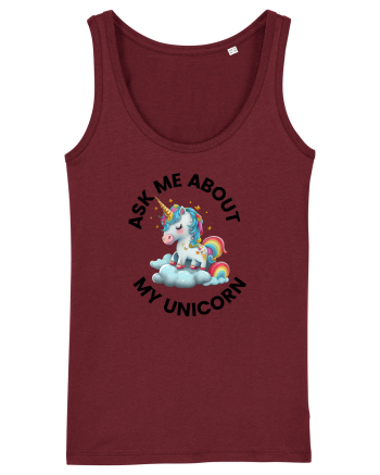 Unicorn Ask Me About My Unicorn , design 1 Burgundy