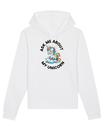Unicorn Ask Me About My Unicorn , design 1 White