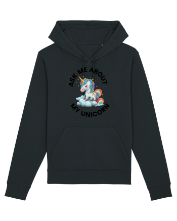 Unicorn Ask Me About My Unicorn , design 1 Black