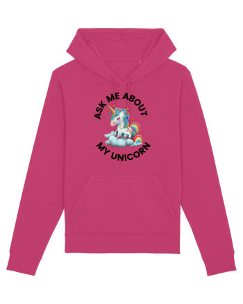 Unicorn Ask Me About My Unicorn , design 1 Raspberry