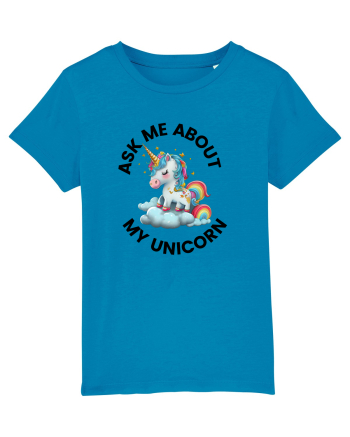 Unicorn Ask Me About My Unicorn , design 1 Azur