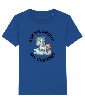 Unicorn Ask Me About My Unicorn , design 1 Majorelle Blue