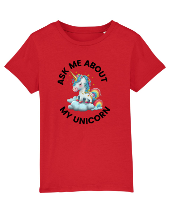 Unicorn Ask Me About My Unicorn , design 1 Red