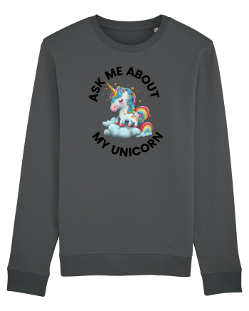 Unicorn Ask Me About My Unicorn , design 1 Anthracite