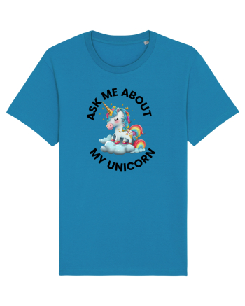 Unicorn Ask Me About My Unicorn , design 1 Azur