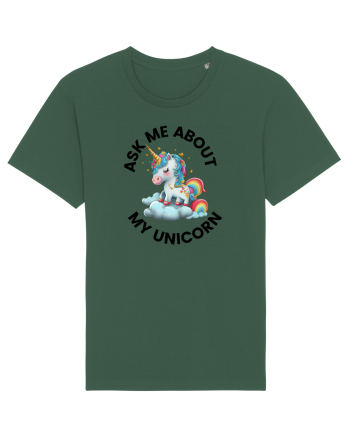 Unicorn Ask Me About My Unicorn , design 1 Bottle Green