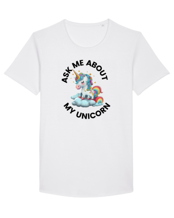 Unicorn Ask Me About My Unicorn , design 1 White