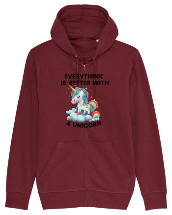 Unicorn Everythink is better with a Unicorn, design 1 Burgundy