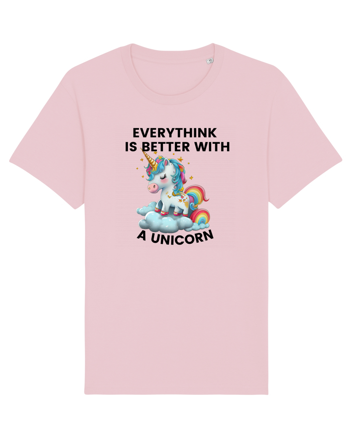 Tricou mânecă scurtă Unisex Rocker Cotton Pink