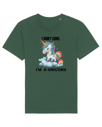 Unicorn I don't care. I'M A UNICORN, design 1 Bottle Green