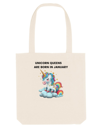 Unicorn mesaj UNICORN QUEENS ARE BORN IN JANUARY, design 1 Natural