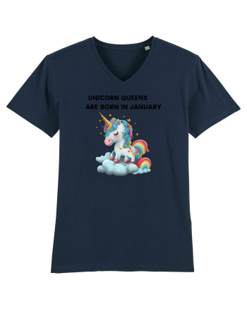 Unicorn mesaj UNICORN QUEENS ARE BORN IN JANUARY, design 1 French Navy