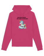 Unicorn mesaj UNICORN QUEENS ARE BORN IN FEBRUARY,  design 1 Hanorac Unisex Drummer