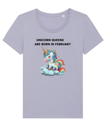 Unicorn mesaj UNICORN QUEENS ARE BORN IN FEBRUARY,  design 1 Lavender
