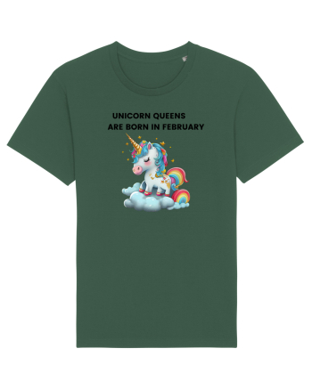 Unicorn mesaj UNICORN QUEENS ARE BORN IN FEBRUARY,  design 1 Bottle Green