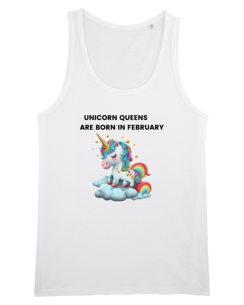Unicorn mesaj UNICORN QUEENS ARE BORN IN FEBRUARY,  design 1 White