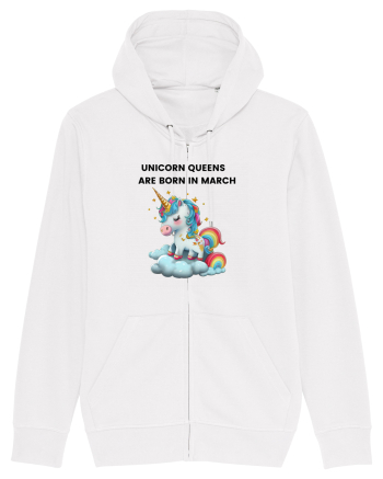 Unicorn mesaj UNICORN QUEENS ARE BORN IN MARCH,  design 1 White