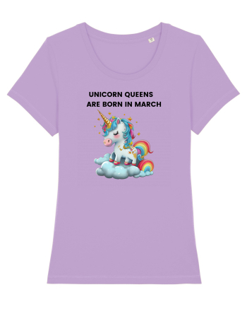 Unicorn mesaj UNICORN QUEENS ARE BORN IN MARCH,  design 1 Lavender Dawn