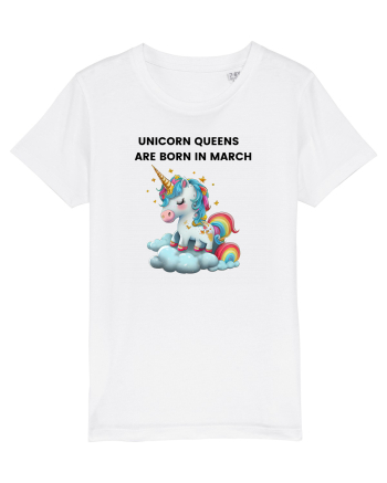 Unicorn mesaj UNICORN QUEENS ARE BORN IN MARCH,  design 1 White