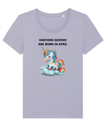 Unicorn mesaj UNICORN QUEENS ARE BORN IN april,  design 1 Lavender