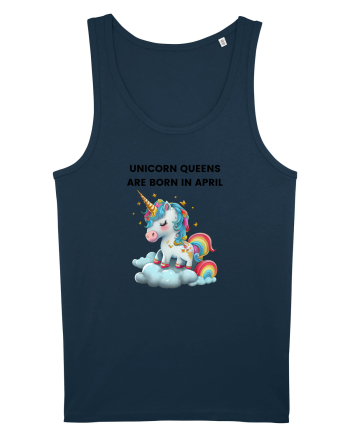 Unicorn mesaj UNICORN QUEENS ARE BORN IN april,  design 1 Navy