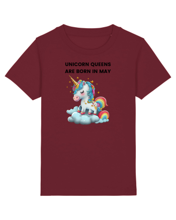 Unicorn mesaj UNICORN QUEENS ARE BORN IN may,  design 1 Burgundy