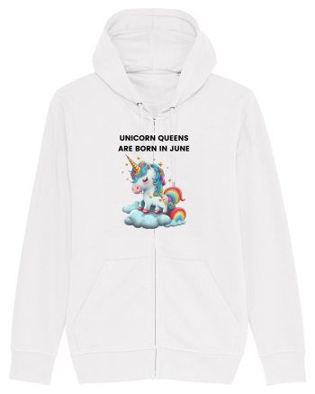 Unicorn mesaj UNICORN QUEENS ARE BORN IN june,  design 1 White