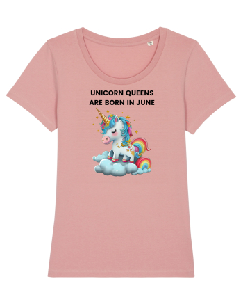 Unicorn mesaj UNICORN QUEENS ARE BORN IN june,  design 1 Canyon Pink