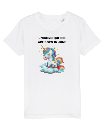 Unicorn mesaj UNICORN QUEENS ARE BORN IN june,  design 1 White