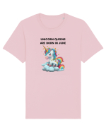 Unicorn mesaj UNICORN QUEENS ARE BORN IN june,  design 1 Tricou mânecă scurtă Unisex Rocker