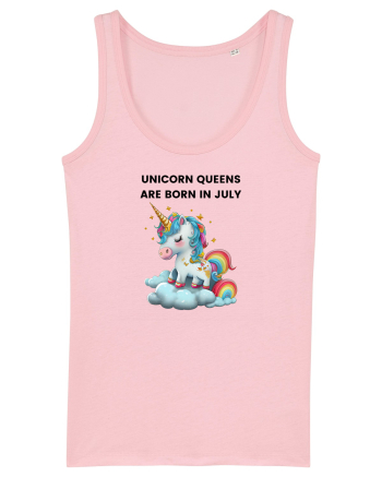 Unicorn mesaj UNICORN QUEENS ARE BORN IN july,  design 1 Cotton Pink