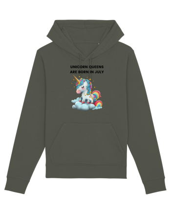Unicorn mesaj UNICORN QUEENS ARE BORN IN july,  design 1 Khaki