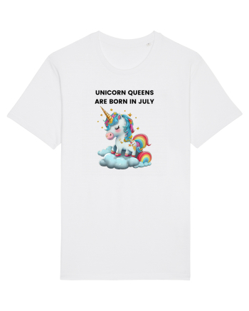 Unicorn mesaj UNICORN QUEENS ARE BORN IN july,  design 1 White