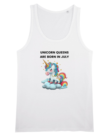 Unicorn mesaj UNICORN QUEENS ARE BORN IN july,  design 1 White