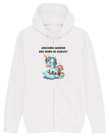 Unicorn mesaj UNICORN QUEENS ARE BORN IN august,  design 1 White