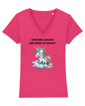 Unicorn mesaj UNICORN QUEENS ARE BORN IN august,  design 1 Raspberry